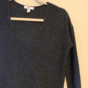 Nordstrom Grey Waffle Neck light sweater size XXS
